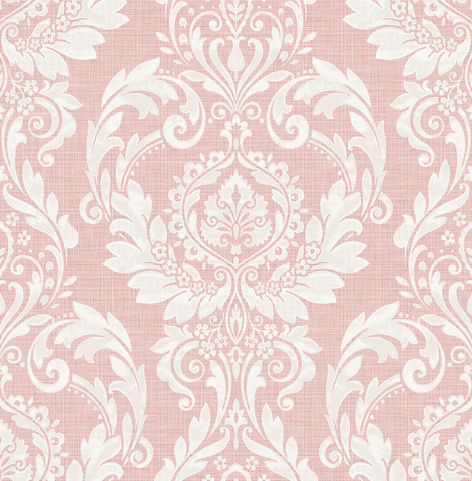 NextWall Cora Damask Light Pink Wallpaper Sample NW54801