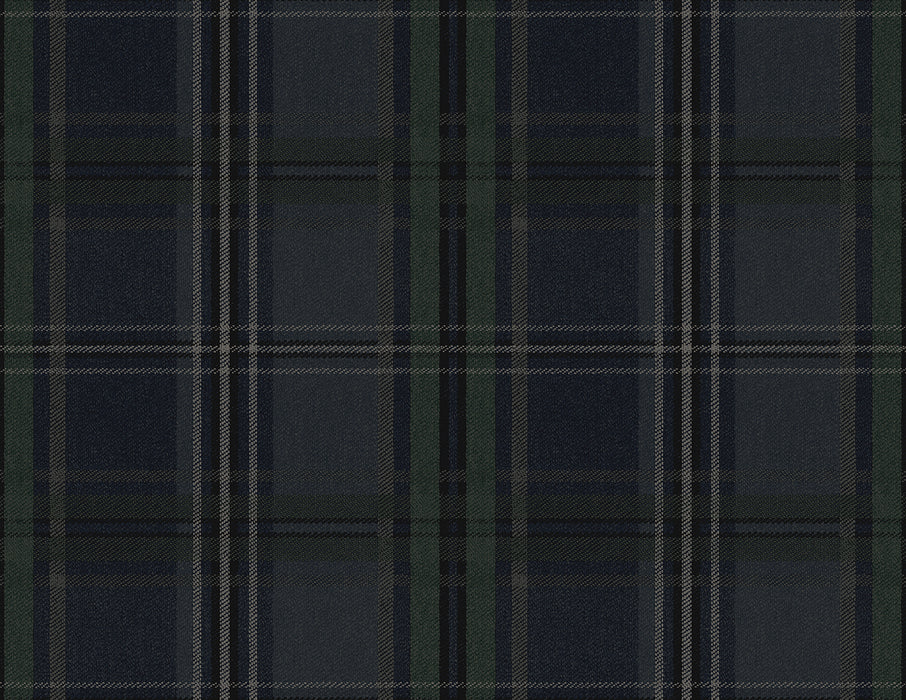 NextWall Classic Plaid Deep Blue Wallpaper NW55102