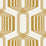 NextWall Striped Geo Metallic Gold Wallpaper Sample NW55305