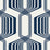 NextWall Striped Geo Blue Sapphire Wallpaper Sample NW55312