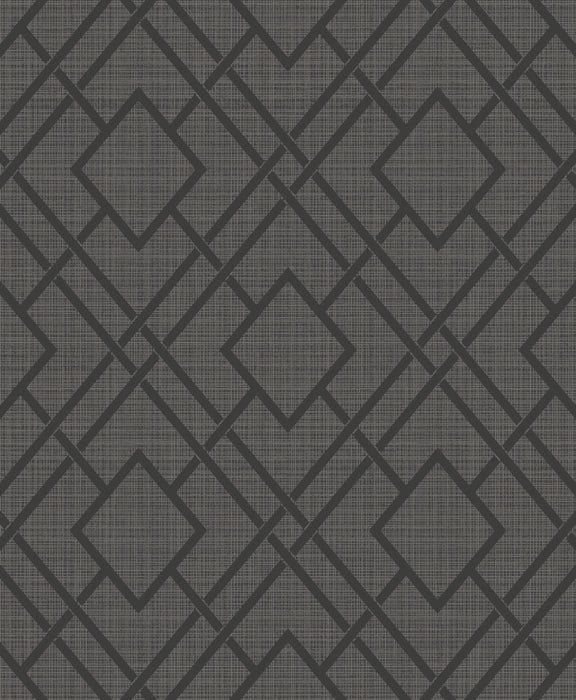 NextWall Diamond Trail Pewter & Charcoal Wallpaper NW56210