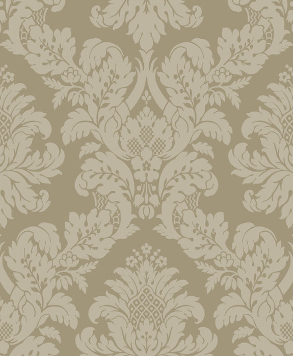 NextWall Charnay Damask Metallic Champagne & Glitter Wallpaper NW56305