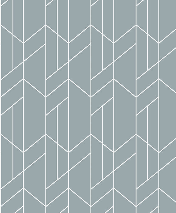 NextWall Geometry Light Blue Wallpaper Sample NW56802