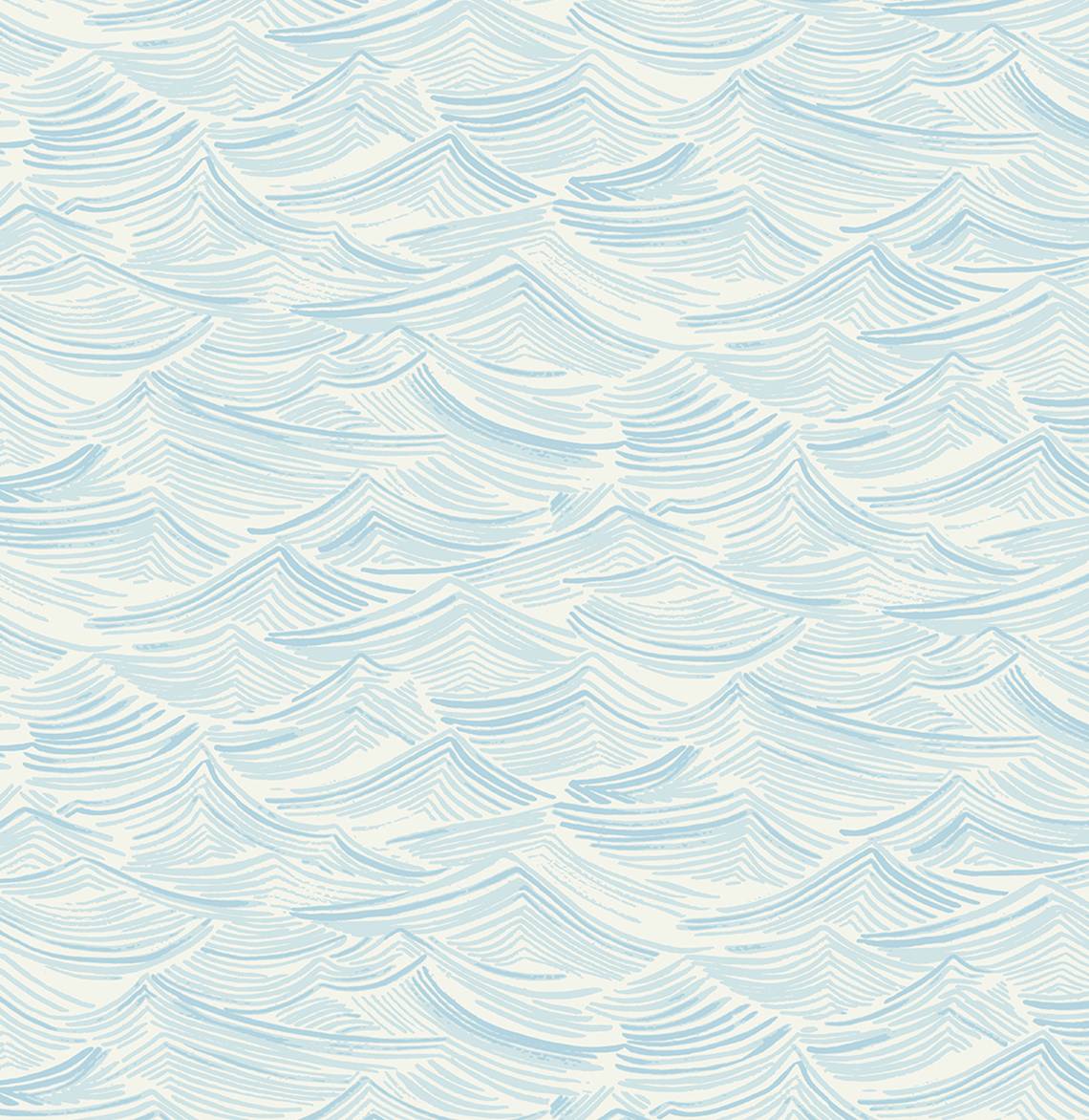 NextWall Bayside Waves Sky Blue Wallpaper NW57002