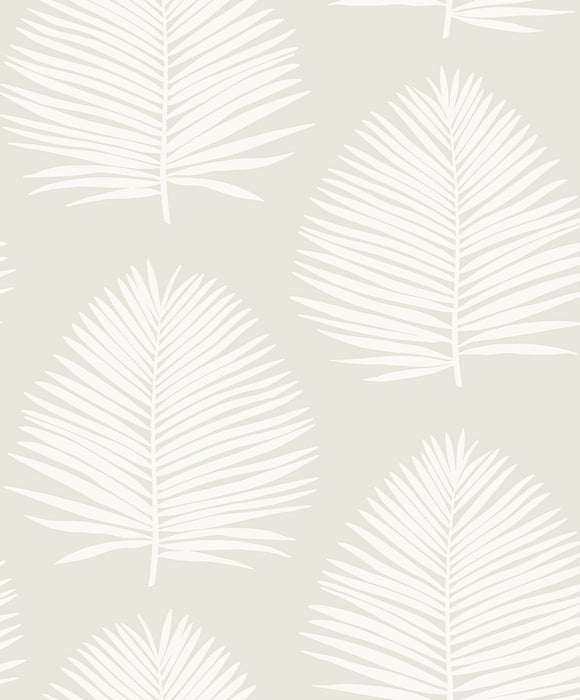 NextWall Island Palm Alabaster Wallpaper Sample NW57100