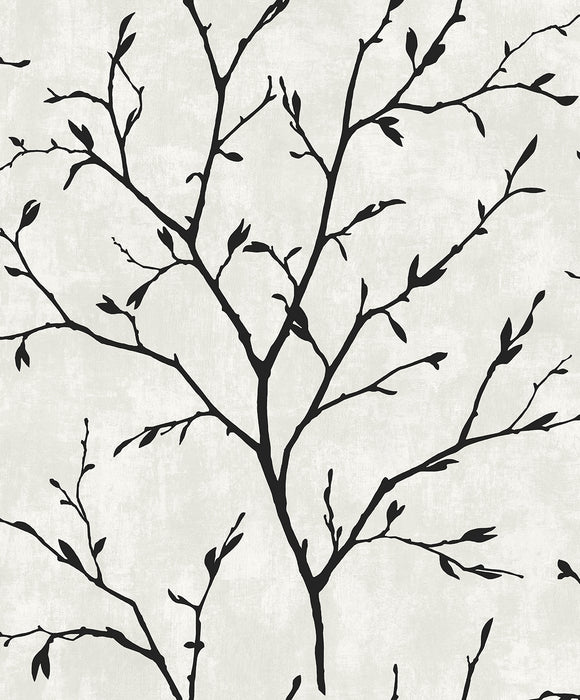 NextWall Tree Silhouette Contrast Wallpaper Sample NW57400