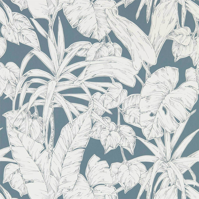 Scion Parlour Palm Palm Charcoal 112023 Wallpaper Sample NZAW112023