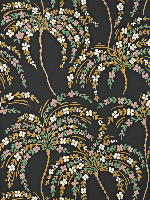 Pierre Frey La Palmeraie Noir Wallpaper Sample FP858004