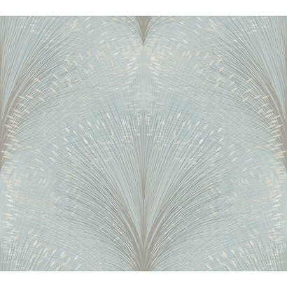 York Papyrus Plume Sky Blue Wallpaper OI0685