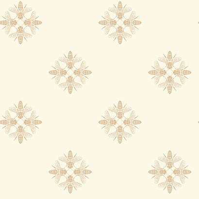 York Honey Bee Gold & Cream Wallpaper ON1641