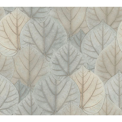 York Leaf Concerto Blue & Taupe Wallpaper OS4244