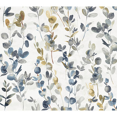 York Joyful Eucalyptus Navy Wallpaper OS4314