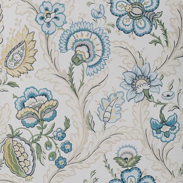 Lee Jofa Wimberly Paper Blue/Spring Wallpaper Sample P2020101.530.0