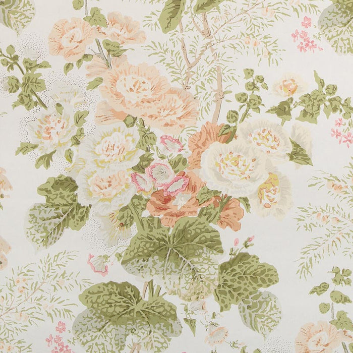 Lee Jofa Grand Althea Wp Apricot/Moss Wallpaper Sample P2023115.312.0