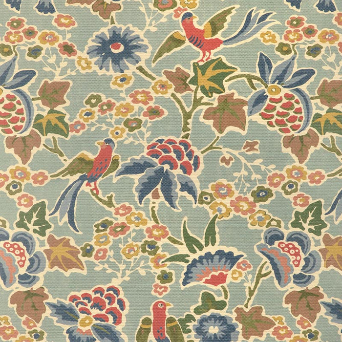 Lee Jofa Posy Paper Aqua/Ivy Wallpaper Sample P2023127.353.0