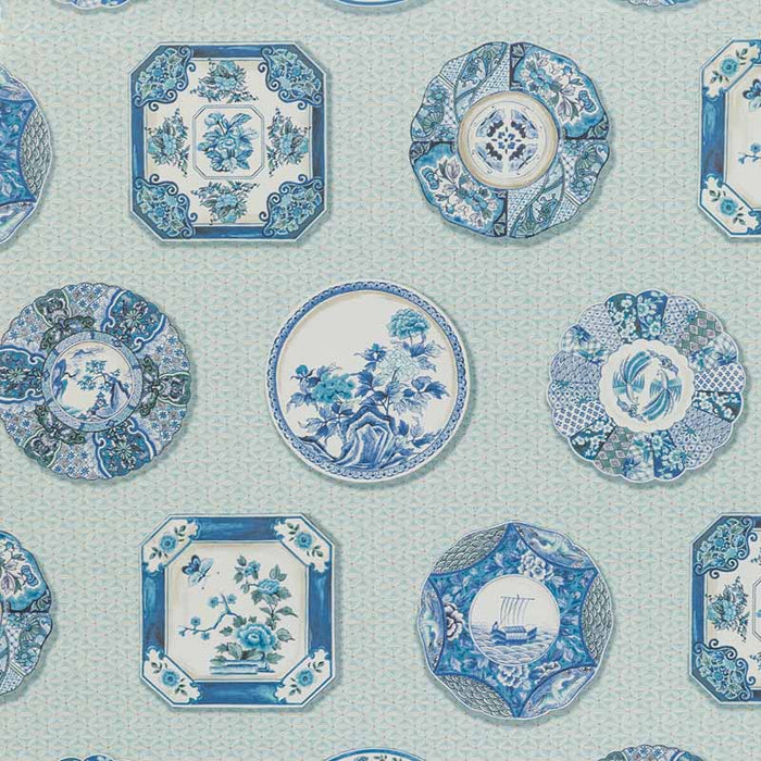 Brunschwig & Fils Bonchamp Blue Wallpaper Sample P8020115.5.0