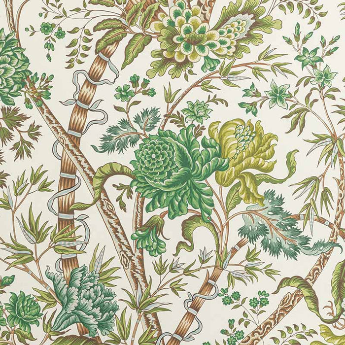 Brunschwig & Fils Luberon Green/Leaf Wallpaper Sample P8022100.333.0