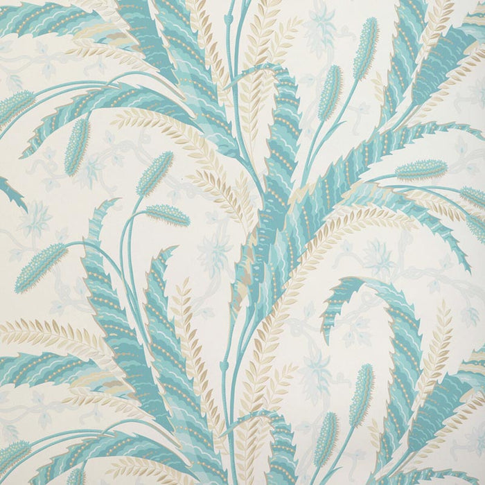 Brunschwig & Fils Vernay Aqua Wallpaper Sample P8023101.13.0