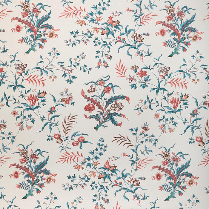 Brunschwig & Fils Chancay Teal/Rose Wallpaper P8023105.517.0