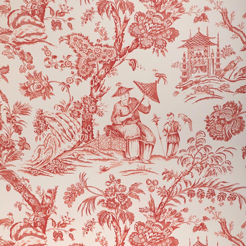 Brunschwig & Fils Marcel Red Wallpaper P8023106.19.0