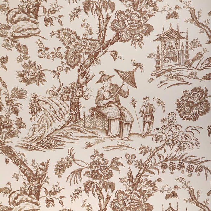 Brunschwig & Fils Marcel Brown Wallpaper Sample P8023106.6.0