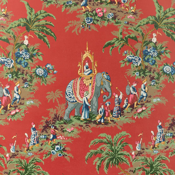 Brunschwig & Fils Beauport Promenade Red Wallpaper P8024103.19.0