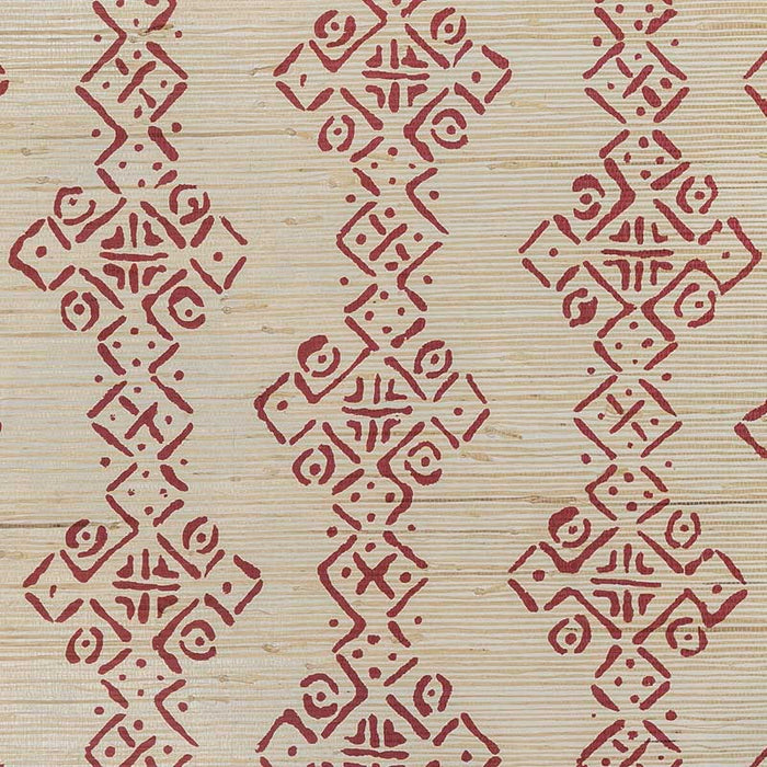 Lee Jofa Mali Grasscloth Ruby Wallpaper Sample PBFC-3529.717.0