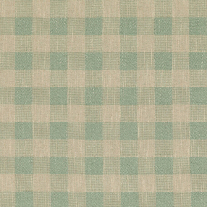 Baker Lifestyle Block Check Soft Aqua Fabric Sample PF50490.715.0