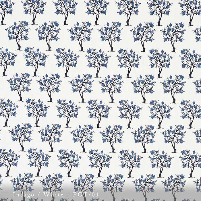 Lisa Fine Pomegranate Indigo/White Fabric Sample PGT-01