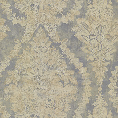 York Charleston Damask Silver Wallpaper PM9309