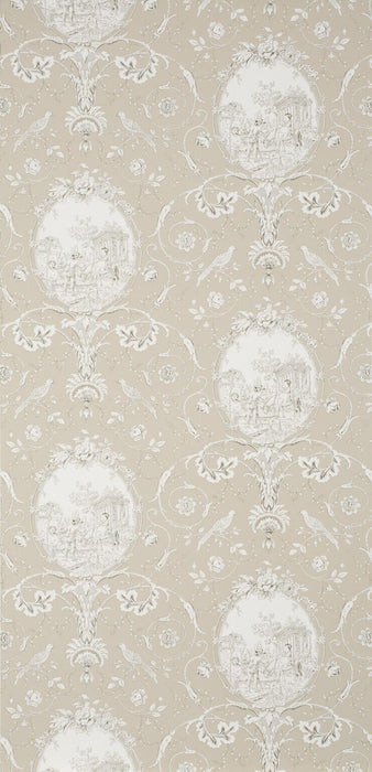 Braquenie La Fontaine Charcoal/Taupe Wallpaper BP206001