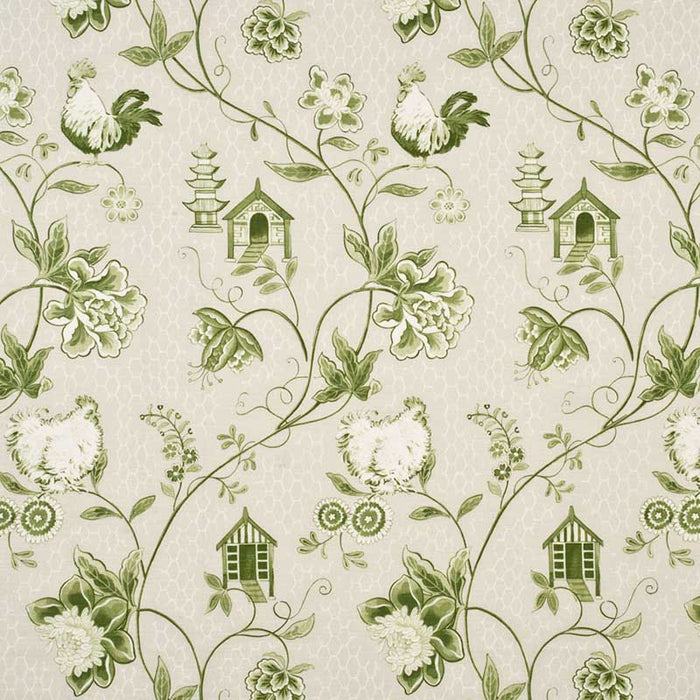 Baker Lifestyle Bantam Toile Green Fabric Sample PP50341.4.0