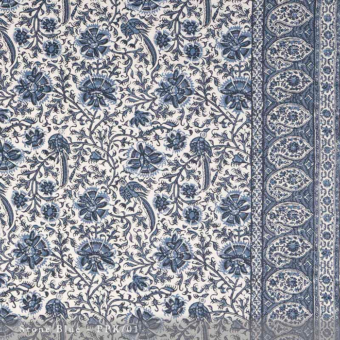 Lisa Fine Poupak Stone Blue Fabric Sample PPK-01