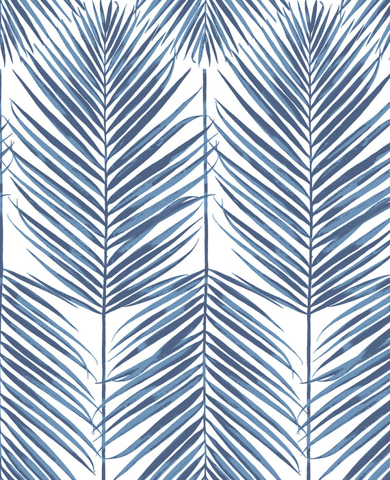 Seabrook Designs Paradise Palm Prepasted Coastal Blue Wallpaper PR10702