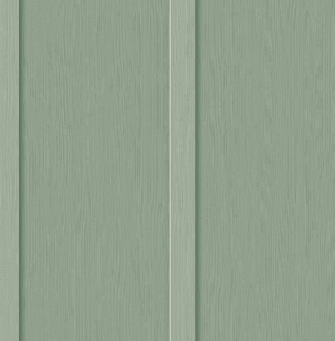 Seabrook Designs Faux Board And Batten Prepasted Sage Green Wallpaper Sample PR11204