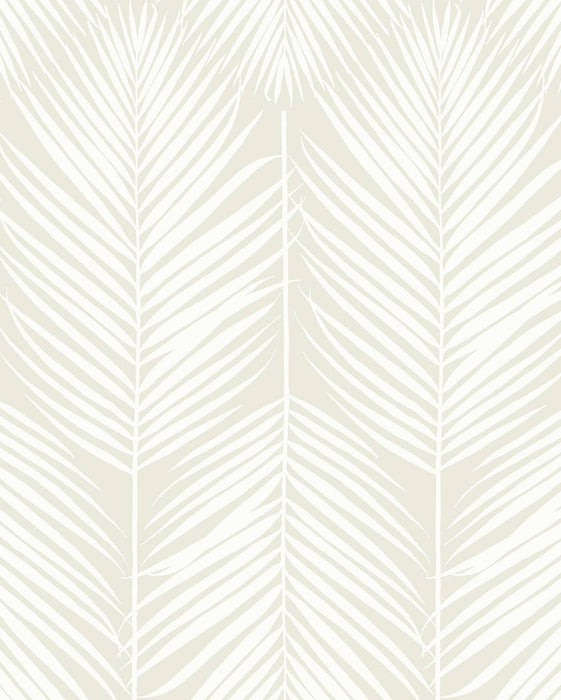 Seabrook Designs Palm Silhouette Prepasted Sea Salt Wallpaper PR11405