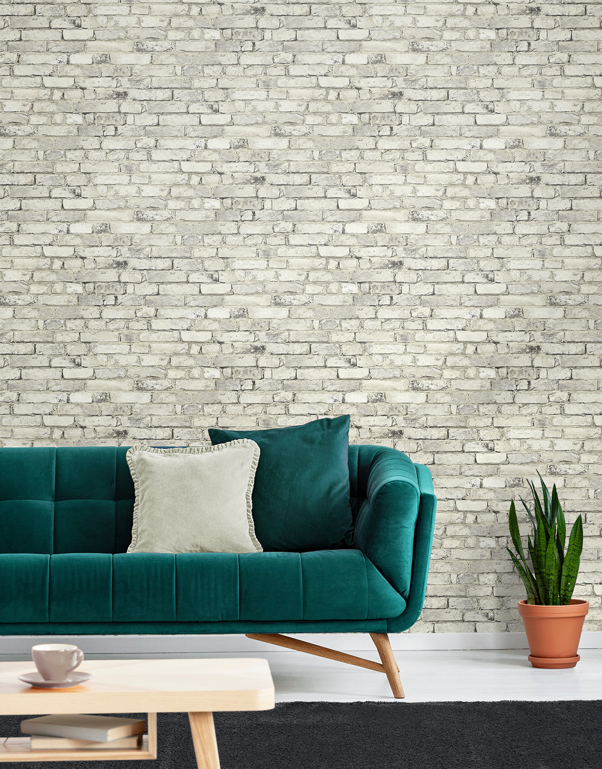 Seabrook Designs Tailor Faux Brick Prepasted Antique Plaster Wallpaper PR12205