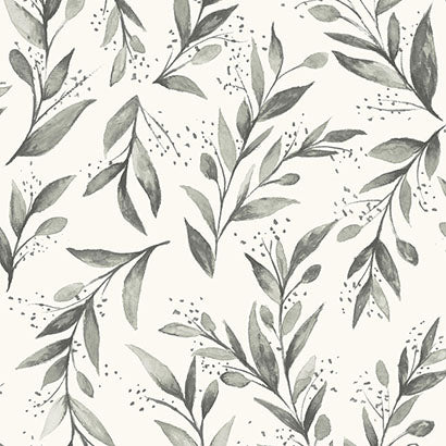 Magnolia Home Magnolia Home Olive Branch Charcoal Wallpaper PSW1003RL