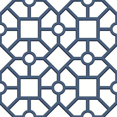 York Hedgerow Trellis Navy Wallpaper PSW1027RL