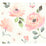 York Watercolor Blooms Coral Wallpaper PSW1073RL