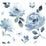 York Watercolor Blooms Blue Wallpaper PSW1074RL