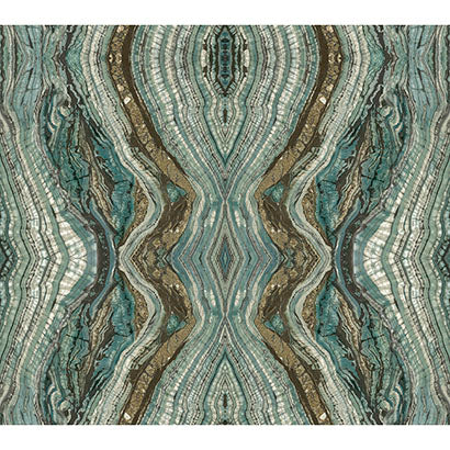 York Kaleidoscope Teal Wallpaper PSW1112RL