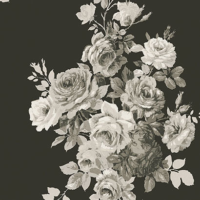 Magnolia Home Magnolia Home Tea Rose Black & White Wallpaper PSW1156RL