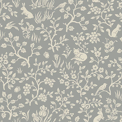 Magnolia Home Magnolia Home Fox & Hare Grey Wallpaper PSW1165RL