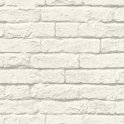 Magnolia Home Magnolia Home Brick & Mortar White Wallpaper PSW1174RL