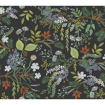 Rifle Paper Co Juniper Forest Black Wallpaper PSW1198RL