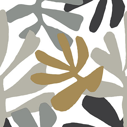 York Tropical Black & Grey Wallpaper PSW1243RL