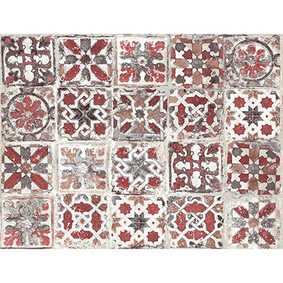 York Encaustic Tile Red Wallpaper PSW1300RL