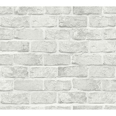 York Stretcher Brick Light Grey Wallpaper PSW1305RL