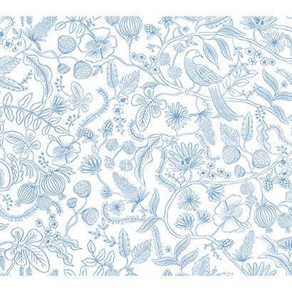 Rifle Paper Co Aviary Blue & Cream Wallpaper PSW1311RL